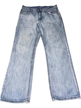 Vintage Y2k 90s Flypaper Western Jeans Distressed Grunge Embroidery Pocket Logo